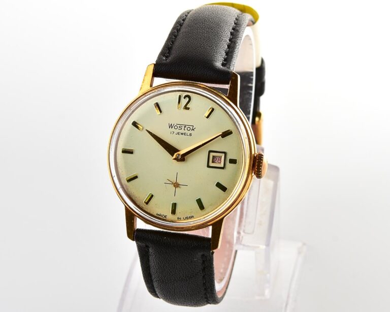 Vintage soviet Wostok (Vostok) mechanical gold-plated wrist watch