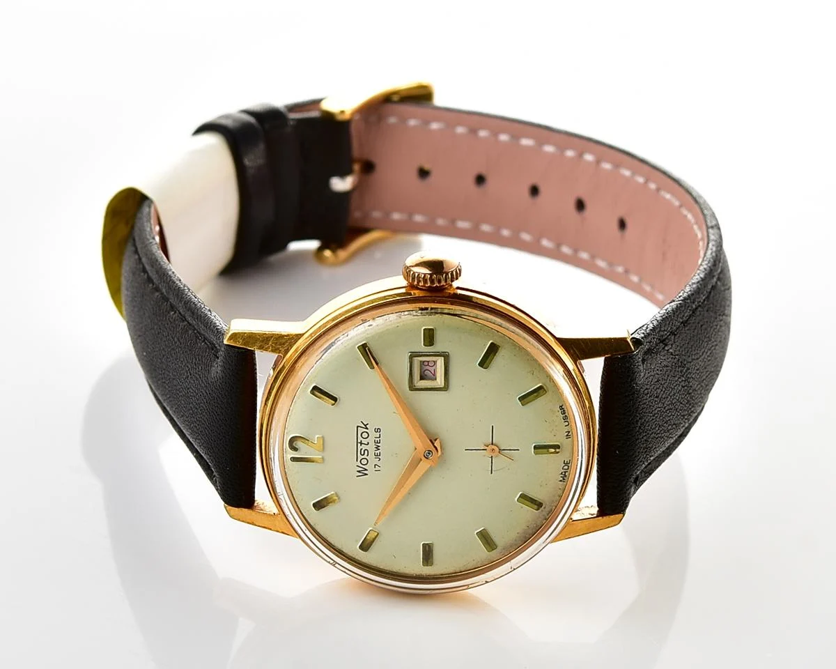 Vintage Soviet Wostok (Vostok) mechanical gold-plated wrist watch