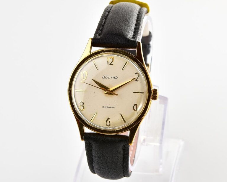 Soviet gold-plated Vostok (Wostok) mechanical watch