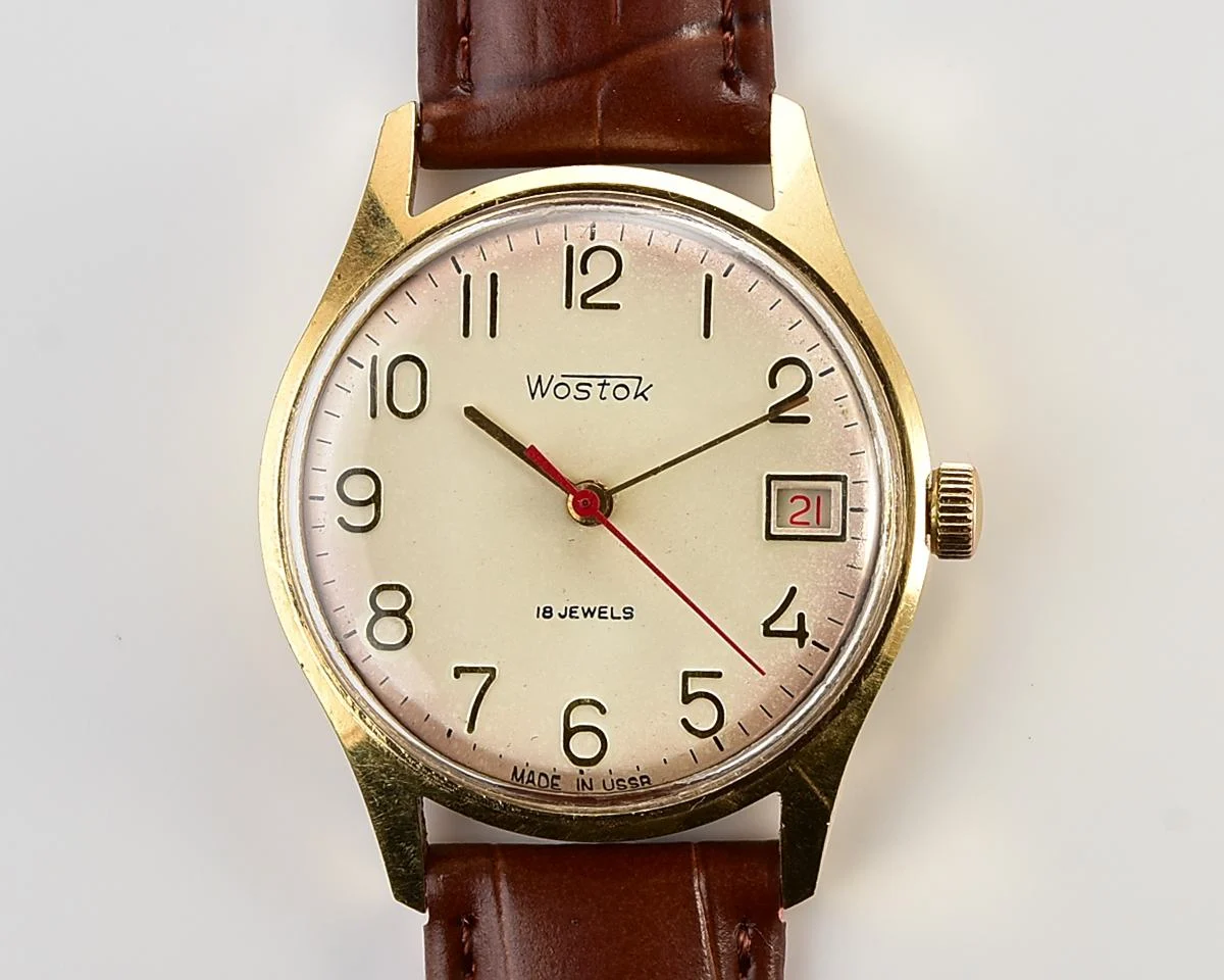 Soviet Wostok (Vostok) mechanical gold-plated watch