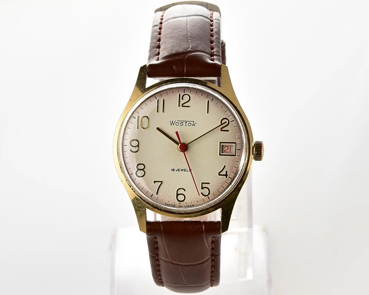 Soviet Wostok (Vostok) mechanical gold-plated watch