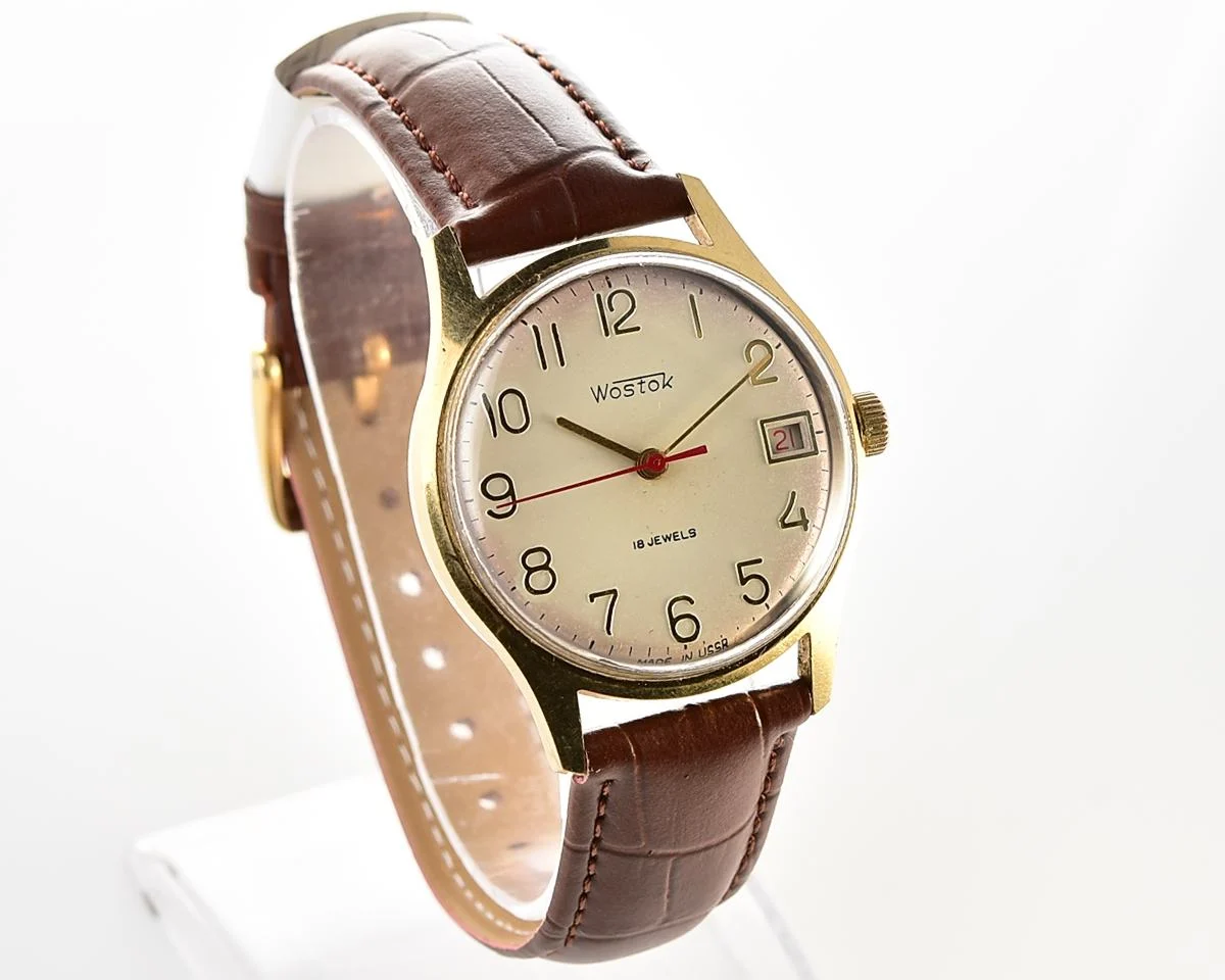 Soviet Wostok (Vostok) mechanical gold-plated watch