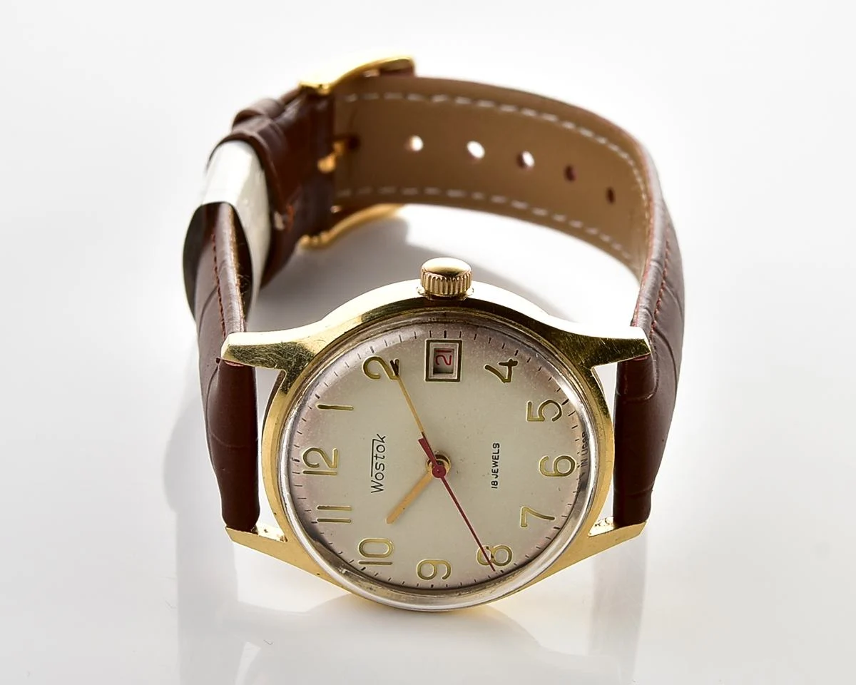 Soviet Wostok (Vostok) mechanical gold-plated watch