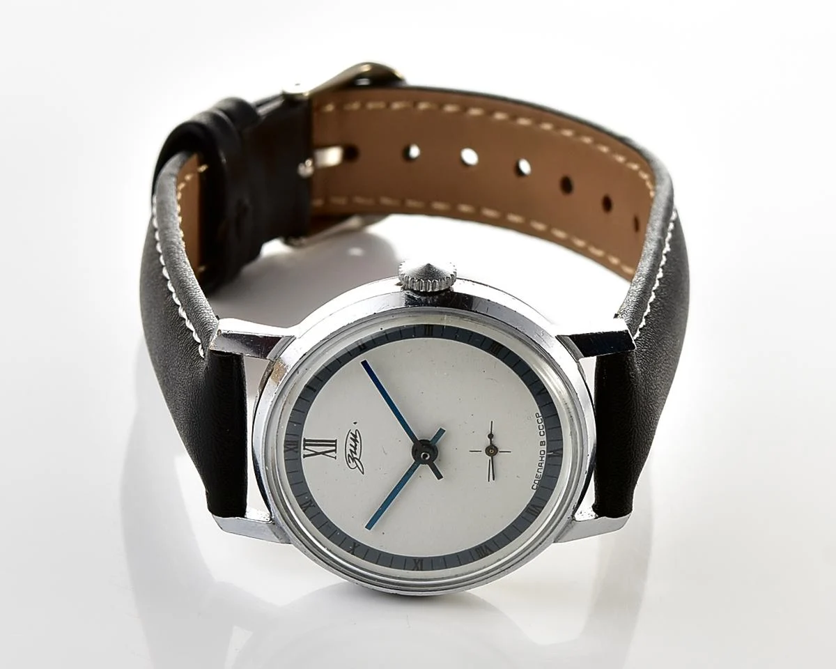 ZiM Soviet mechanical wrist watch with pure minimalistic dial