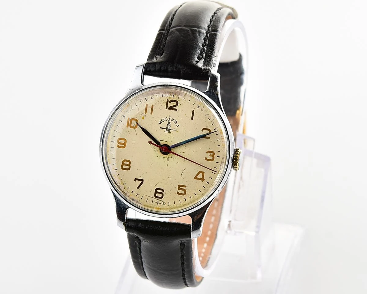 Uncommon version vintage Soviet mechanical watch Moskva