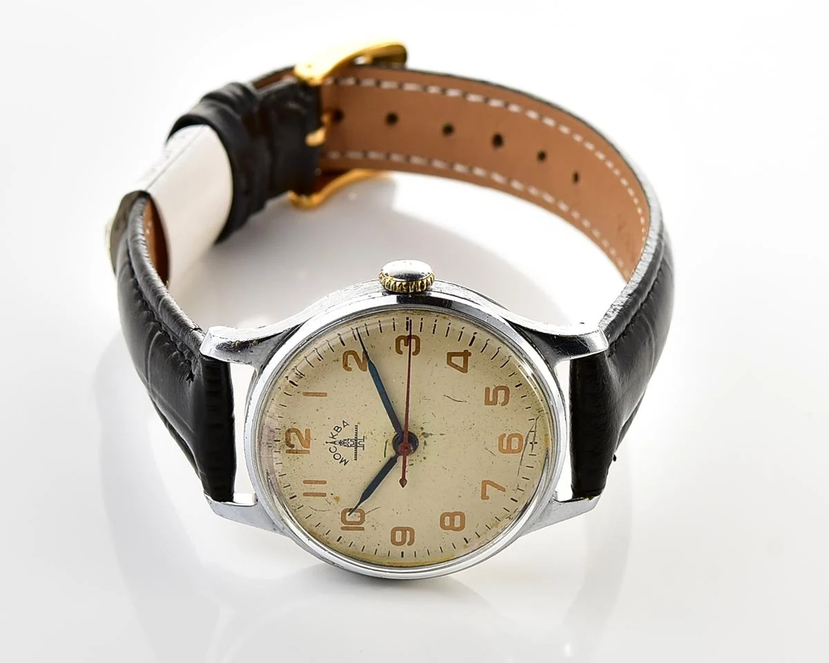 Uncommon version vintage Soviet mechanical watch Moskva