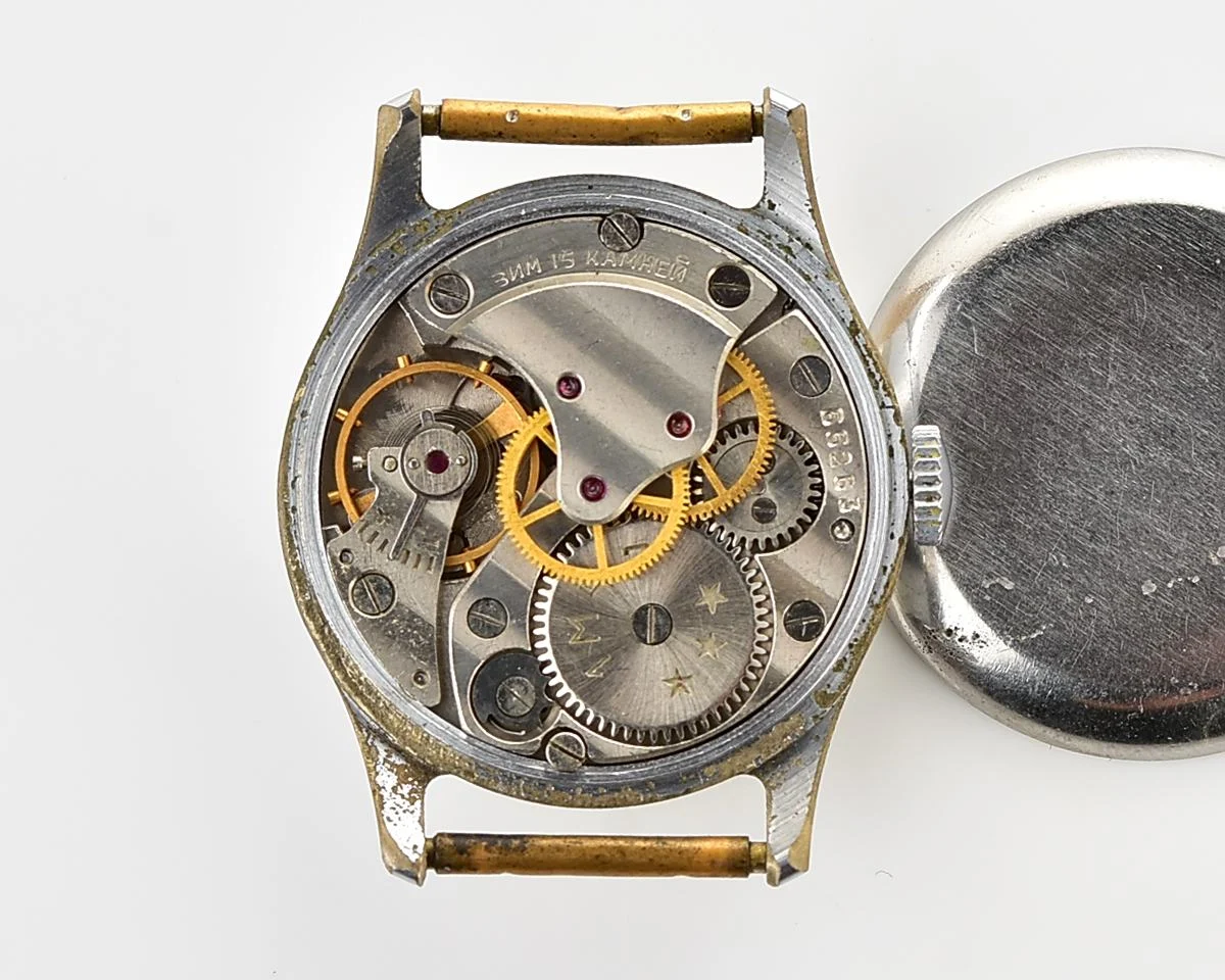 Vintage Soviet mechanical watch Pobeda Zim from the 1950s