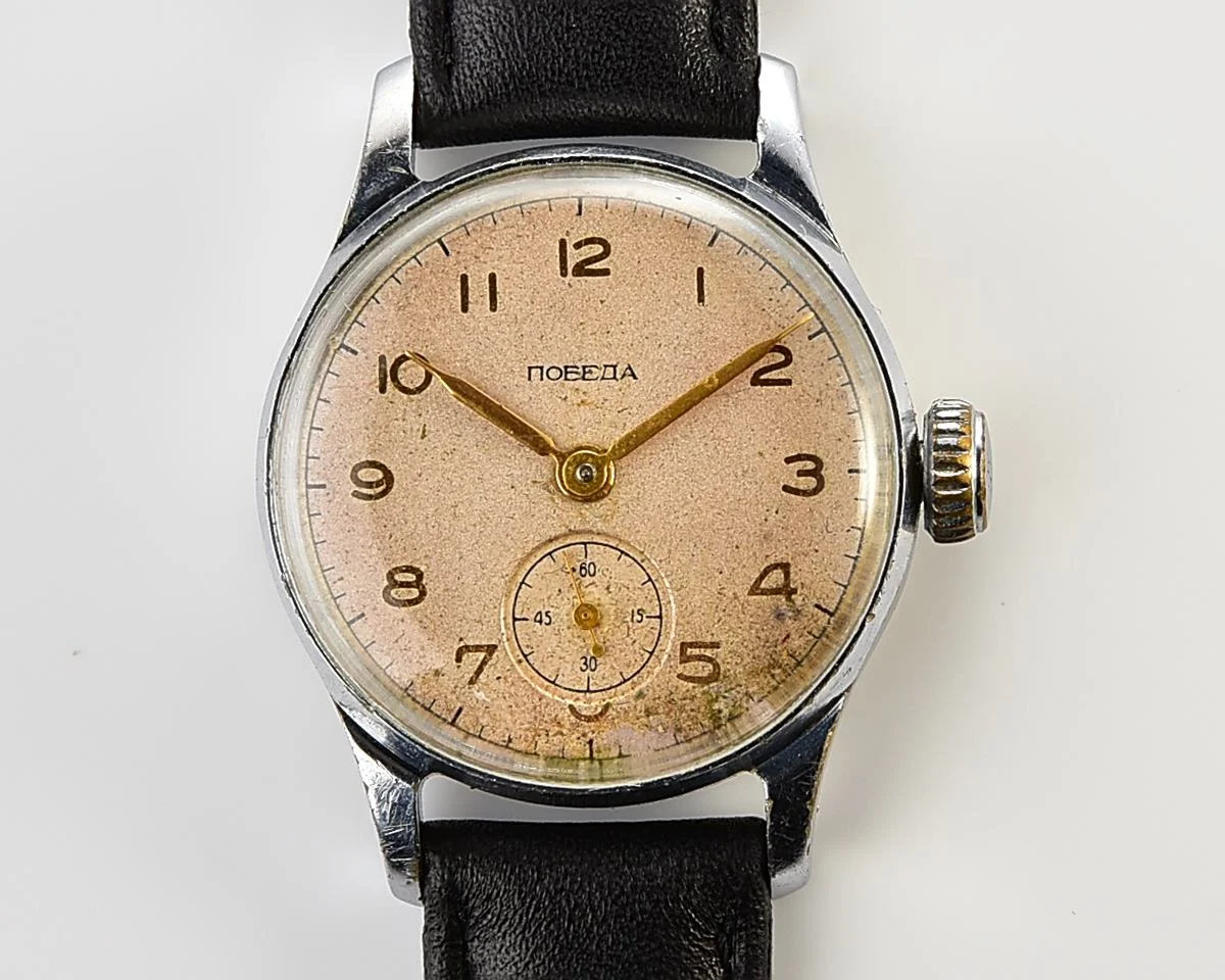 Soviet Pobeda "34-K" in uncommon hermetic case - the actual first watch in space!