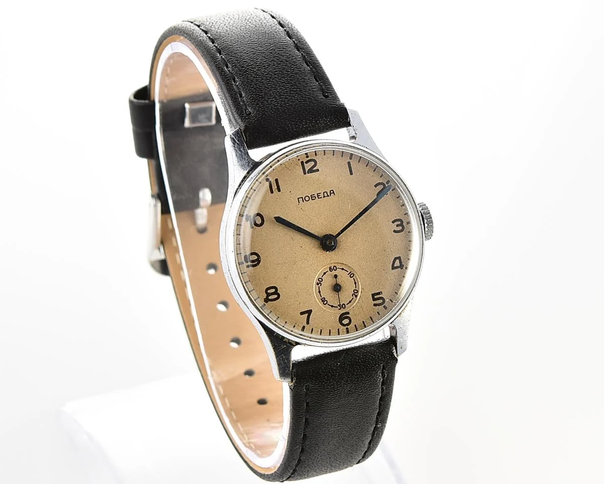 Soviet mechanical Pobeda watch, ChChZ, 3rd quarter of 1955