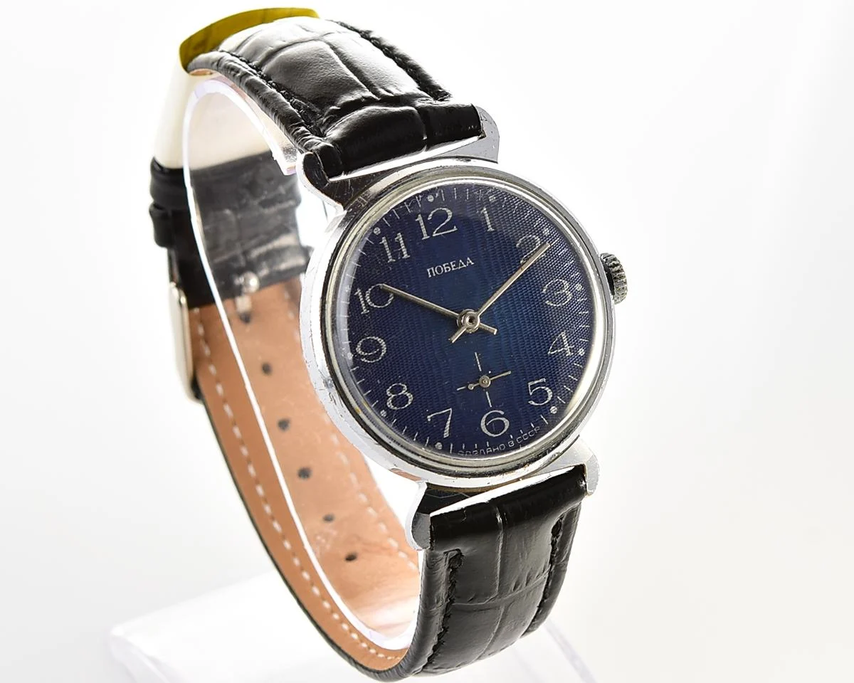 Soviet Pobeda vintage mechanical wrist watch
