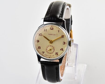 Vintage soviet mechanical POBEDA watch, 2MChZ from the 1st quarter 1956