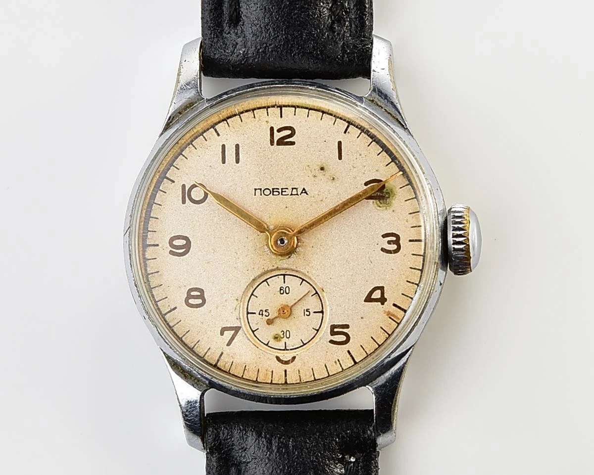 Soviet Pobeda "34-K" in uncommon hermetic case - the actual first watch in space!