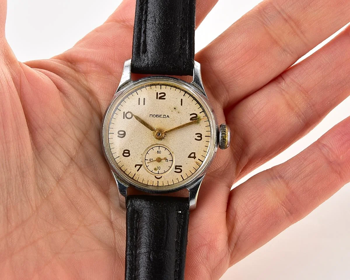 Soviet Pobeda "34-K" in uncommon hermetic case - the actual first watch in space!