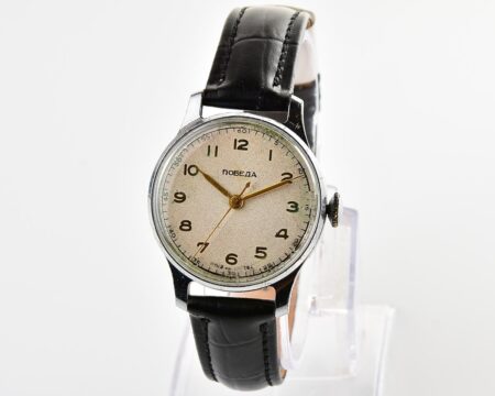 Excellent vintage soviet POBEDA watch with central second hand, 1MChZ, 1st quarter of 1956