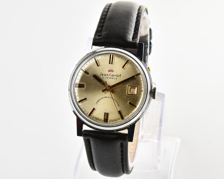RARE: Jean Cardot mechanical watch - with "unbreakable" mainspring!