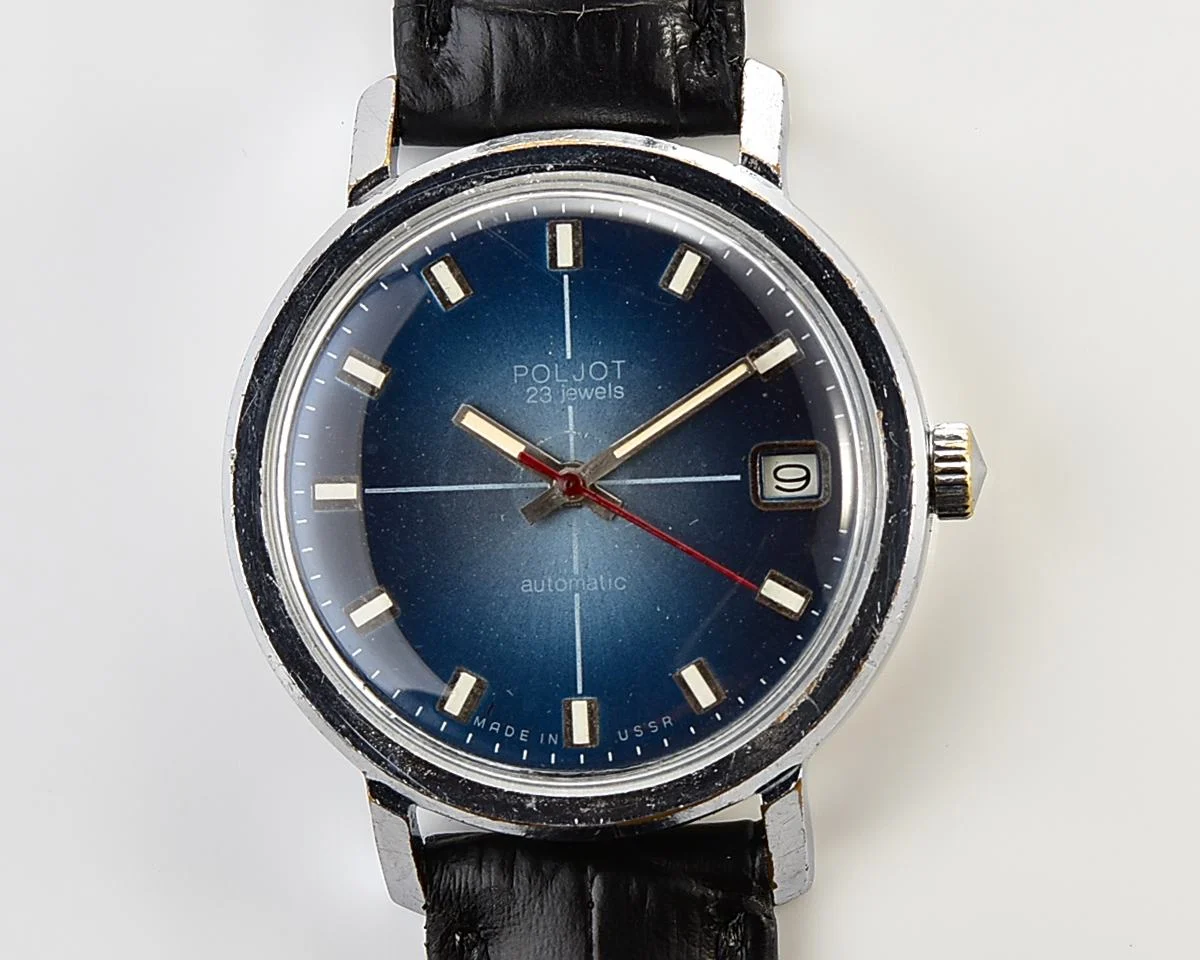 Soviet Poljot mechanical wristwatch with automatic self-winding movement