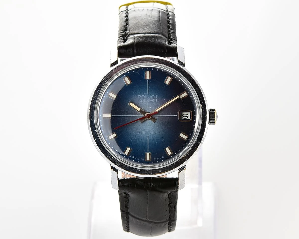 Soviet Poljot mechanical wristwatch with automatic self-winding movement