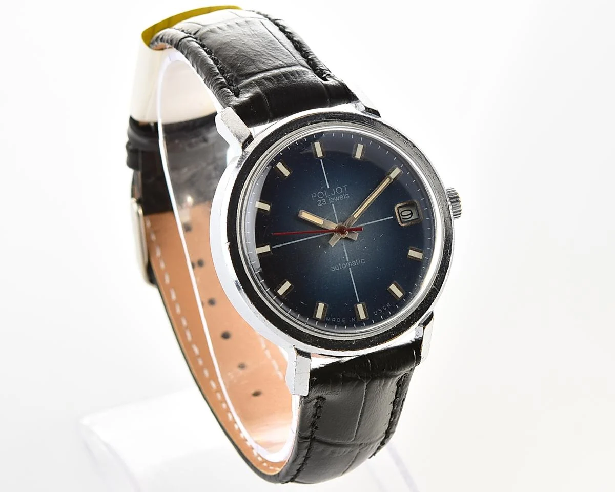 Soviet Poljot mechanical wristwatch with automatic self-winding movement