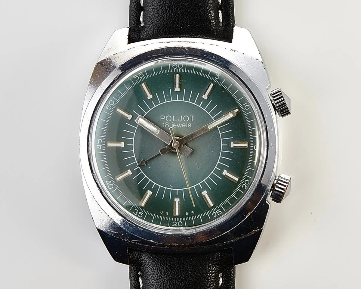 Excellent vintage Soviet Poljot-cricket mechanical watch with alarm function
