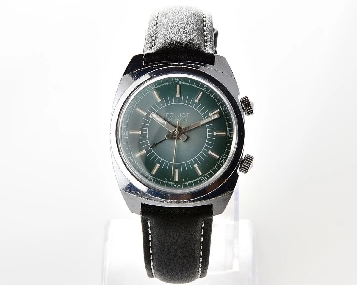 Excellent vintage Soviet Poljot-cricket mechanical watch with alarm function