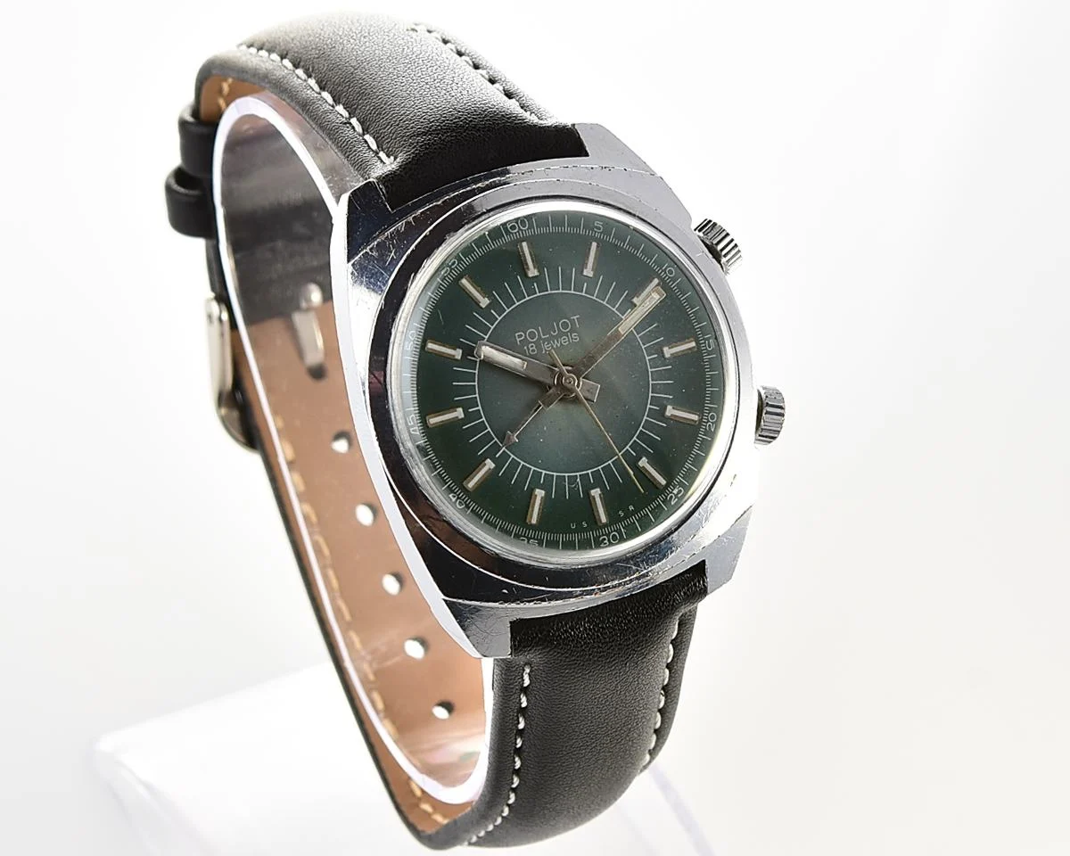Excellent vintage Soviet Poljot-cricket mechanical watch with alarm function