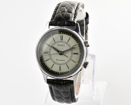 Soviet POLJOT-cricket mechanical watch with alarm clock function