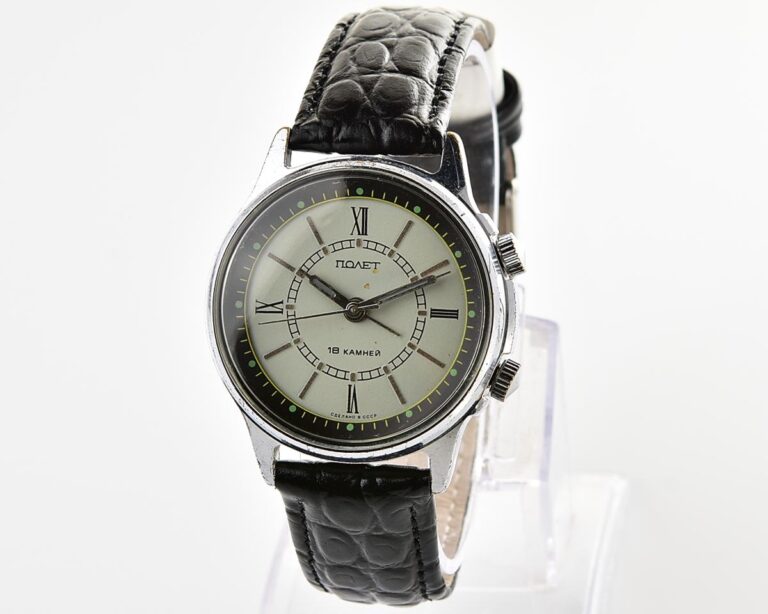 Soviet POLJOT-cricket mechanical watch with alarm clock function