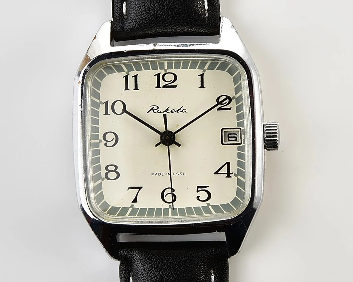 Vintage Soviet Raketa mechanical wristwatch