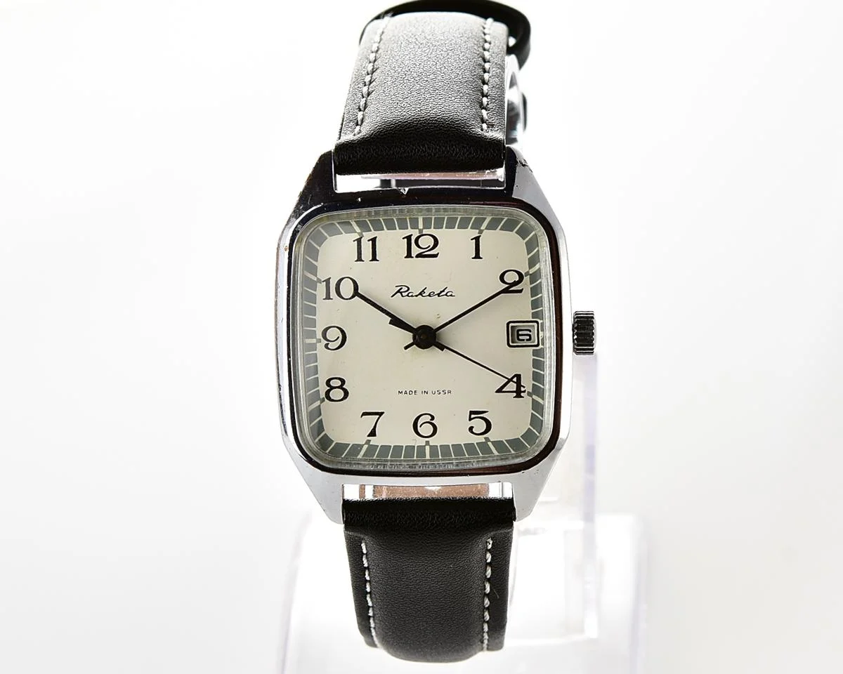 Vintage Soviet Raketa mechanical wristwatch