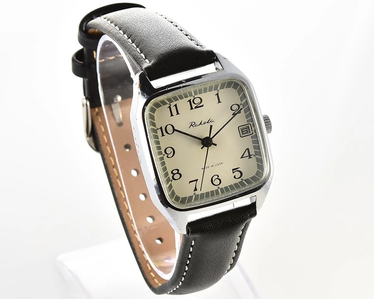 Vintage Soviet Raketa mechanical wristwatch