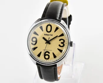 Soviet mechanical Raketa wristwatch "Big Zero"