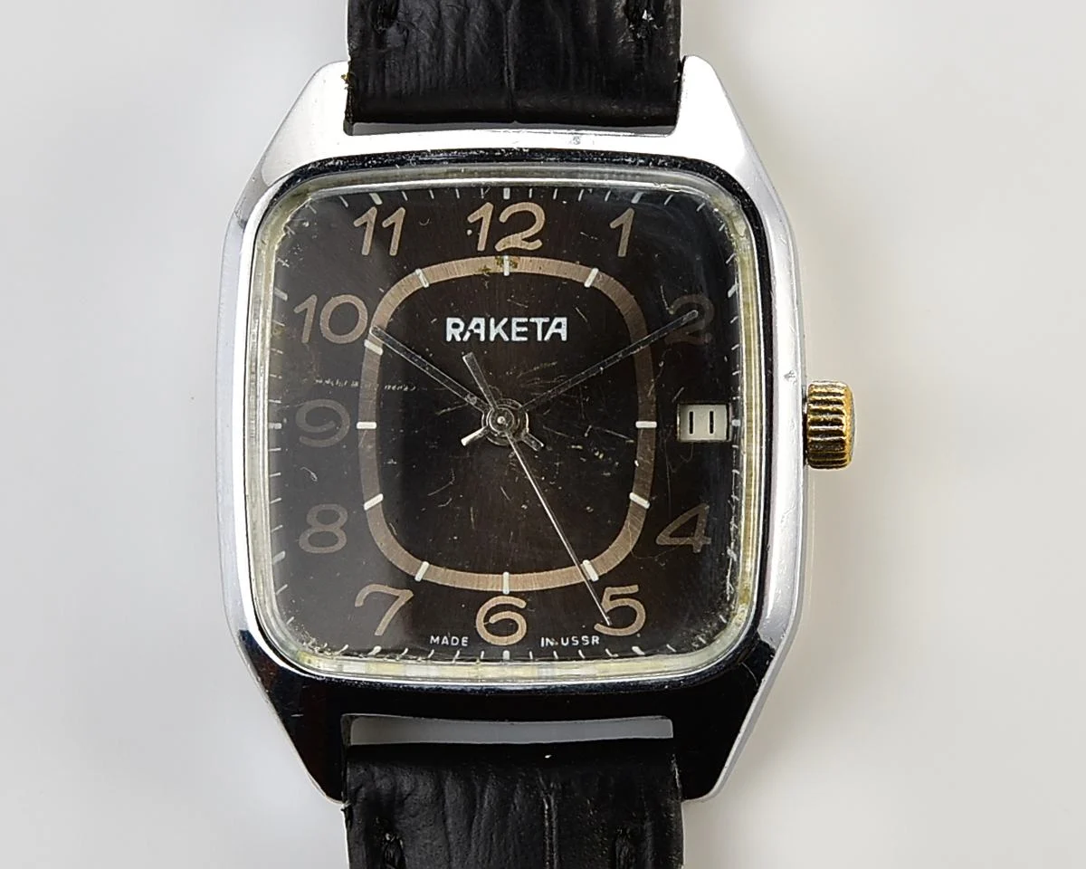 Vintage Soviet Raketa mechanical wristwatch