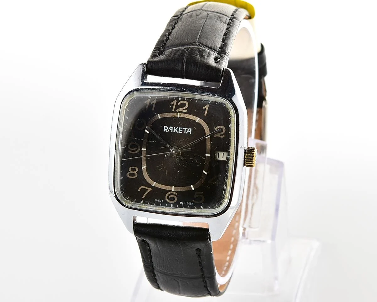 Vintage Soviet Raketa mechanical wristwatch