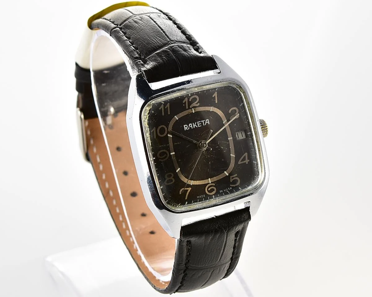 Vintage Soviet Raketa mechanical wristwatch