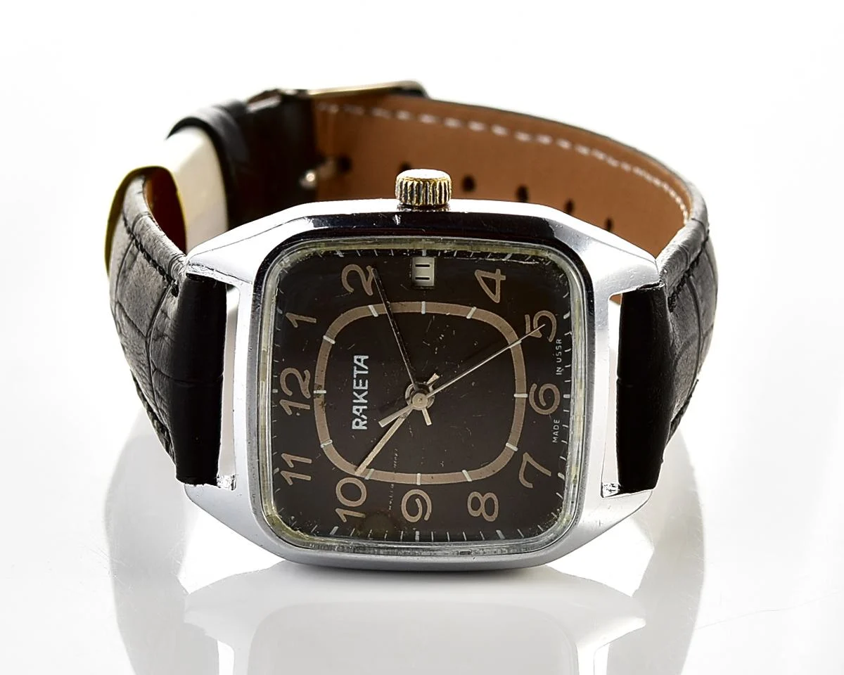 Vintage Soviet Raketa mechanical wristwatch