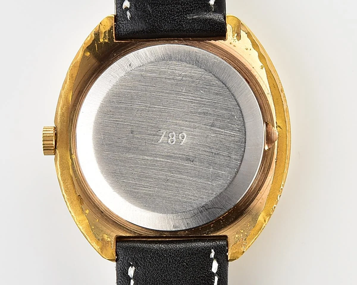 Soviet mechanical gold-plated watch Raketa "big zero"