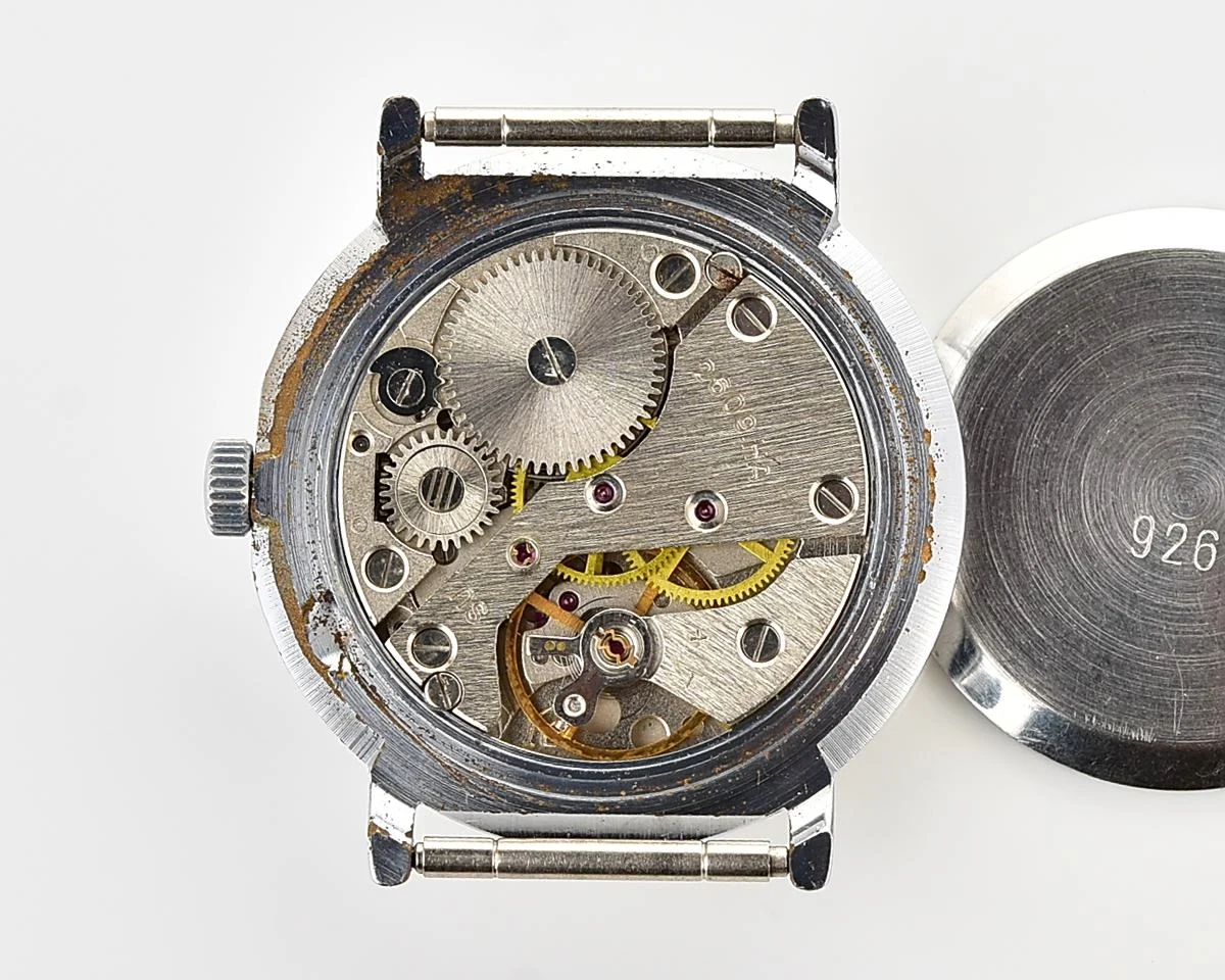 Soviet Raketa vintage mechanical watch with uncommon textured dial