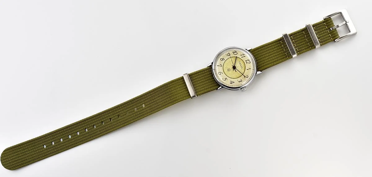Soviet Raketa vintage mechanical watch with uncommon textured dial