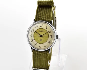 Soviet Raketa vintage mechanical watch with uncommon textured dial