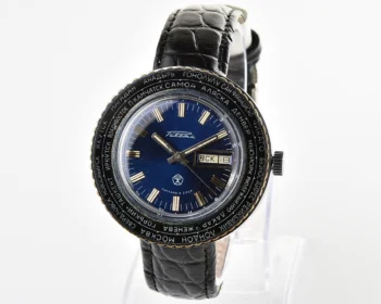 Vintage mechanical Raketa Goroda(Cities) world time watch