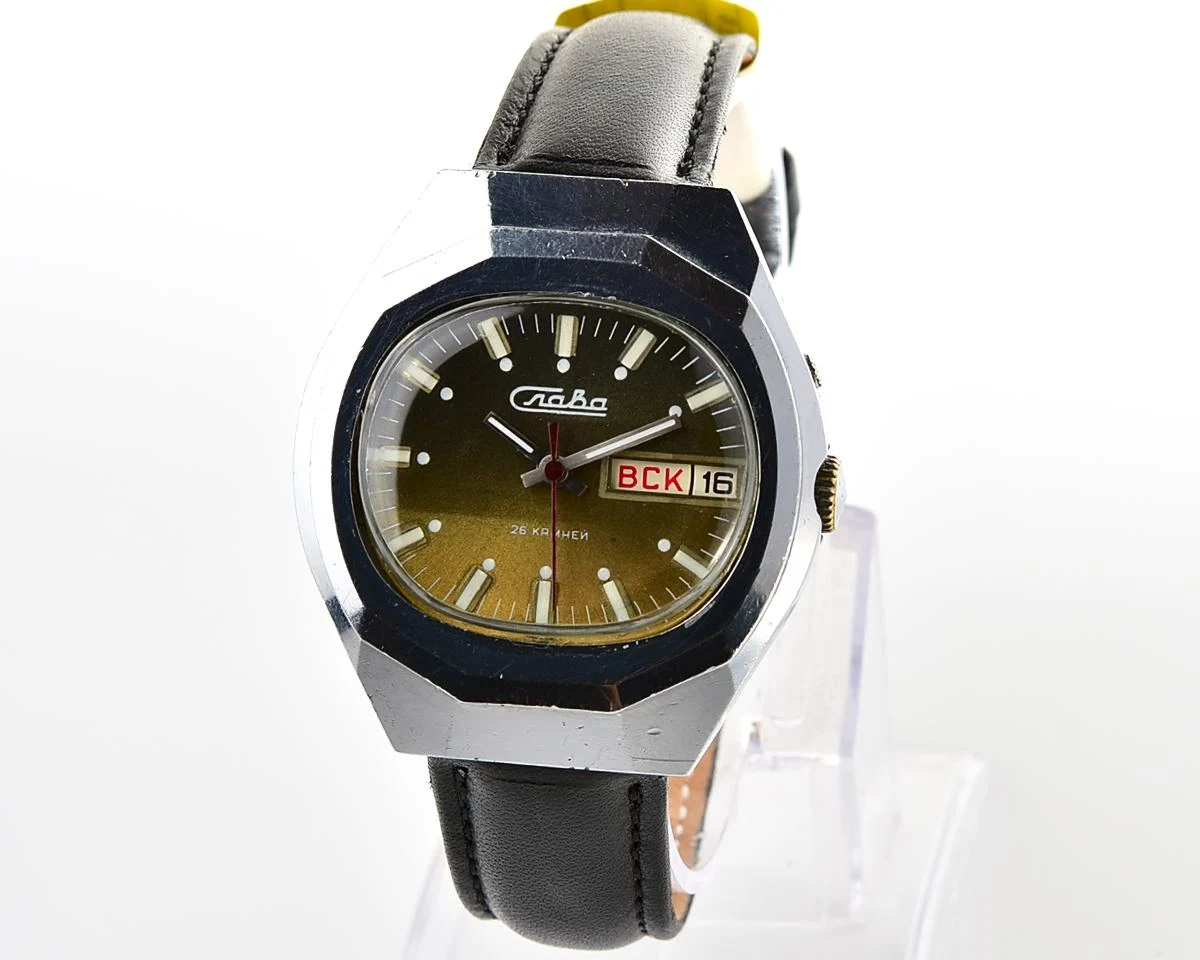 Slava Soviet mechanical vintage watch