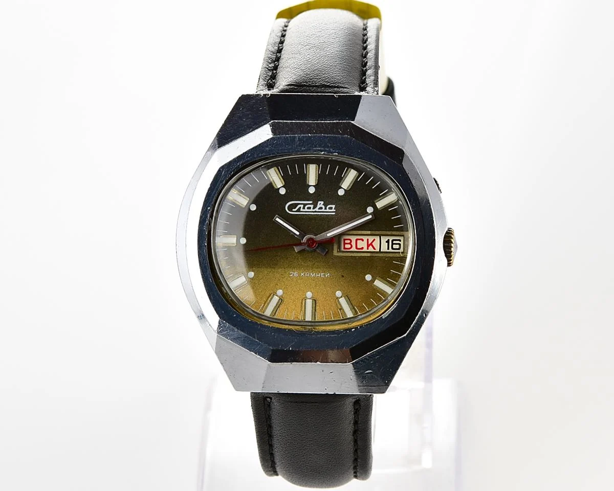 Slava Soviet mechanical vintage watch