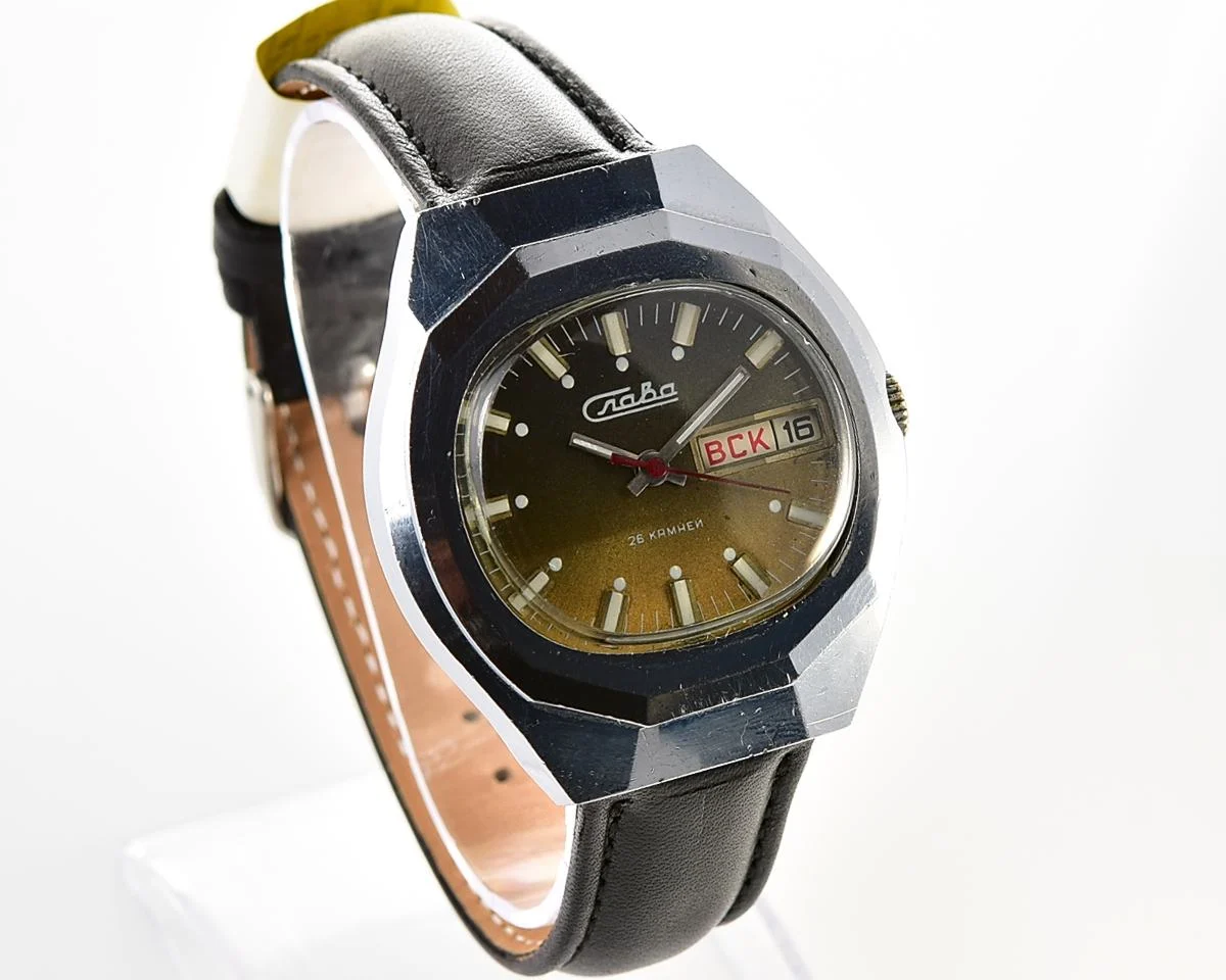 Slava Soviet mechanical vintage watch