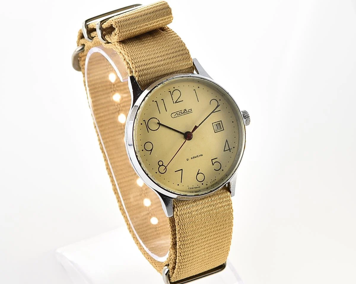 Slava Soviet vintage mechanical watch