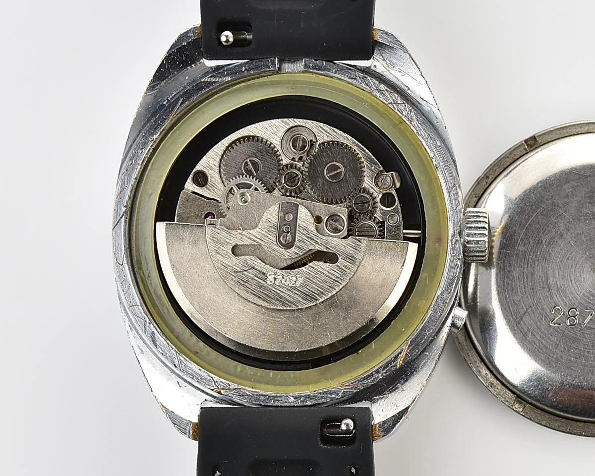 Slava Soviet mechanical vintage watch with automatic self-winding movement