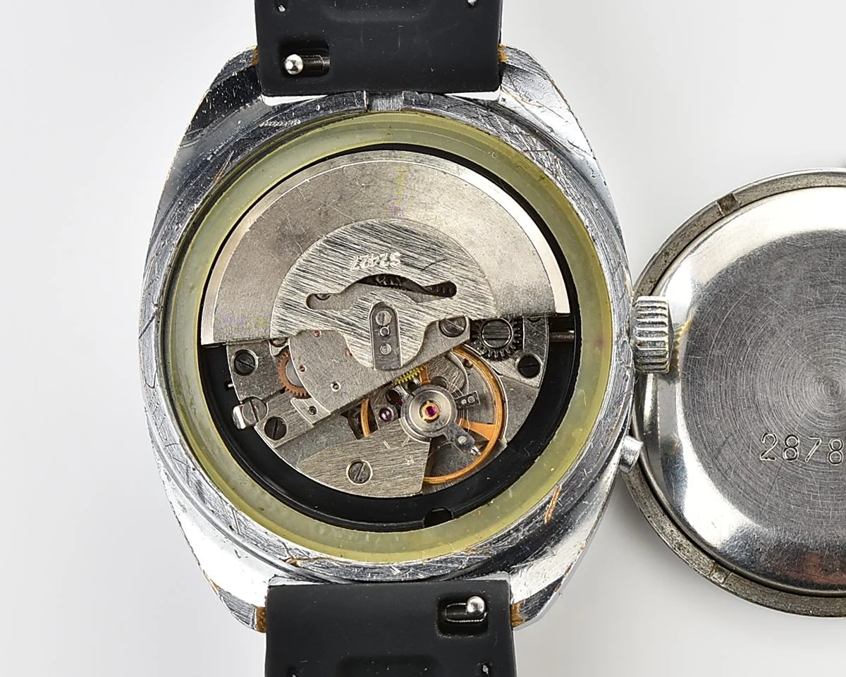 Slava Soviet mechanical vintage watch with automatic self-winding movement