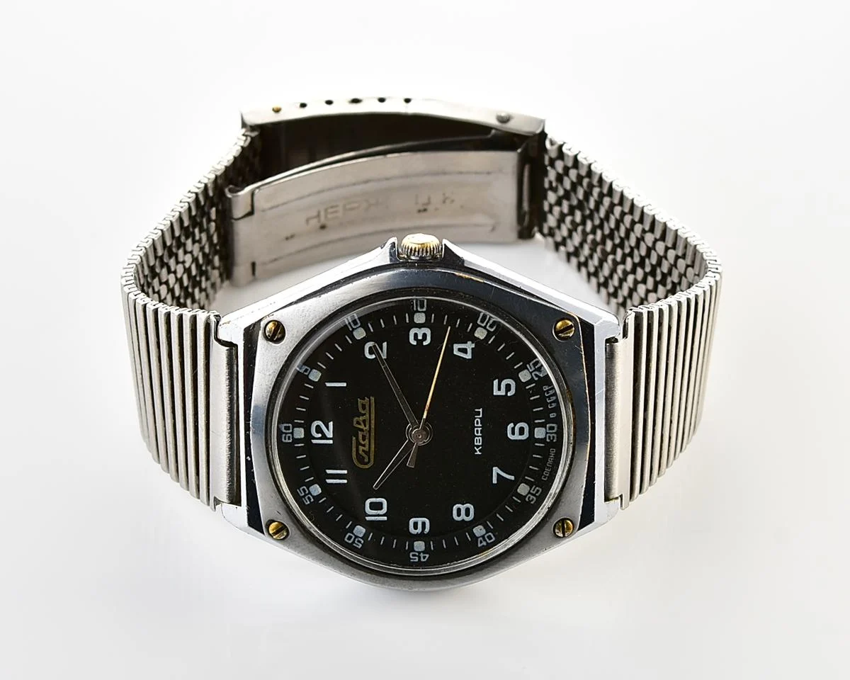 Soviet Slava watch with quartz movement