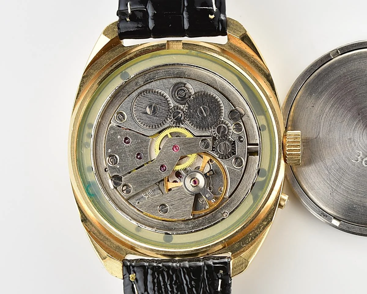 Slava Soviet gold-plated mechanical vintage watch