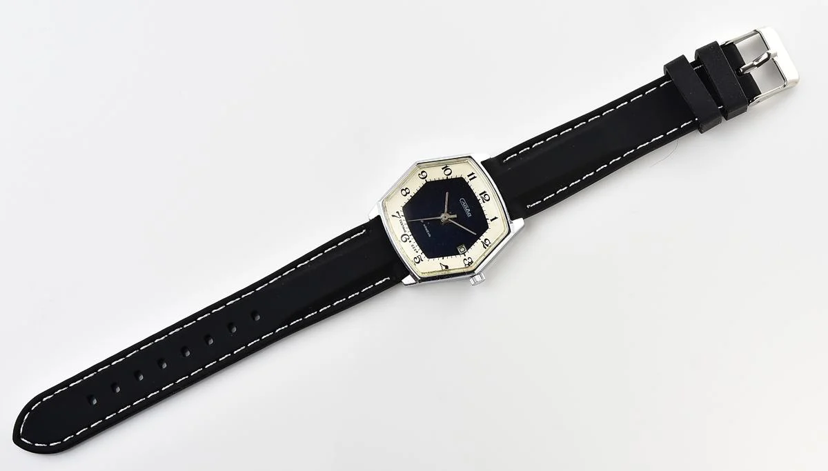 Hexagonal Slava Soviet mechanical vintage watch