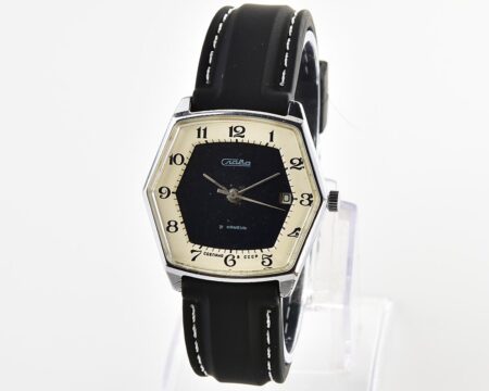 Hexagonal Slava soviet mechanical vintage watch